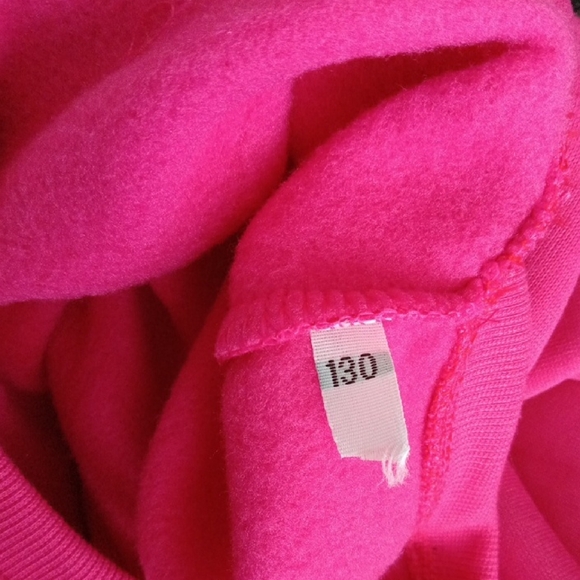 Kids' Crewneck Sweatshirt - Bright Pink - Picture 3 of 3